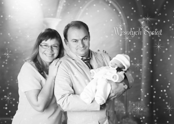 Rodzinnie Ciepłych, rodzinnych Świąt Bożego Narodzenia życzy Milenka z rodzicami :&#41;
