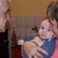 Bartuś z babcia i dziadkiem