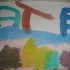Weronika lat 3 latka i 10 miesięcy narysowała kolorową trawkę ,według niej u góry pisze&quot;Dla kochanego tatusia&quot;